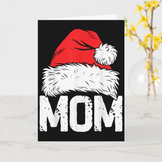 Mom Santa Christmas Family Matching Pajamas Mama X Kaart (Gele Bloem)