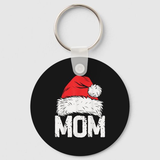 Mom Santa Christmas Family Matching Pajamas Mama X Sleutelhanger (Voorkant)