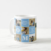 MOM Schattigee Custom 8 Photo Collage Moederdag Koffiemok (Voorkant links)