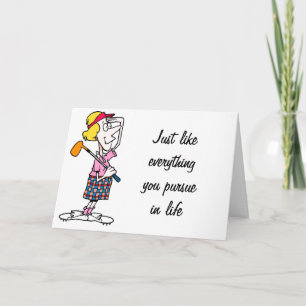 "MOM" SCOORT EEN GAT IN ÉÉN IN GOLF EN EEN MOEDER KAART