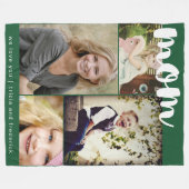 Mom Script Fotocollage Fleece Deken (Voorkant (Horizontaal))