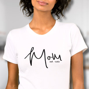 Mom-script met vastgestelde datum t-shirt