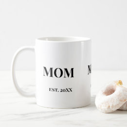 MOM Script opgericht 20XX Vet Zwart Tekst Wit Koffiemok