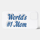 Mom sea blue text iPhone case (Achterkant (horizontaal))