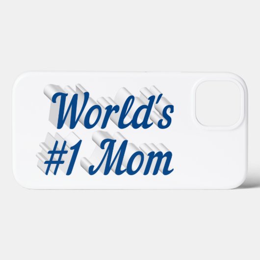 Mom sea blue text iPhone case (Achterkant (horizontaal))
