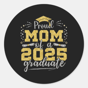 Mom Senior 2025 Trotse moeder van een CL van 2025 Ronde Sticker