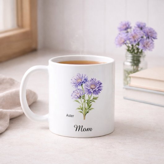 Mom September Birth Flower Aster Koffiemok