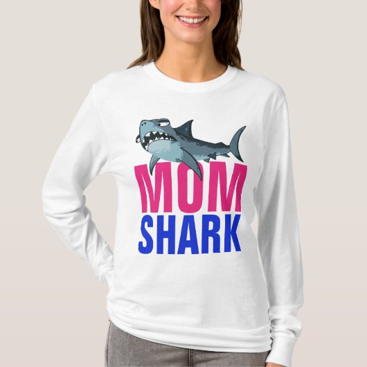 MOM SHARK FUNNY T-SHIRTS (Voorkant)