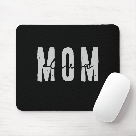Mom Since 20xx Modern Simple Preppy Muismat (Met muis)