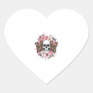 Mom Skull Mama Leopard Skull Hart Sticker