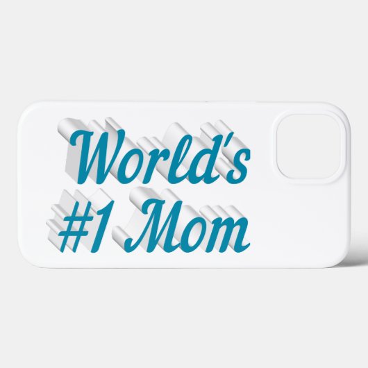 Mom sky blue text  iPhone case (Achterkant (horizontaal))