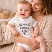 Mom Soccer Fan Baby Name Custom Romper