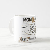 Mom & Son Best Friend for Life Fist Bump Mug Koffiemok (Voorkant links)