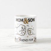Mom & Son Best Friend for Life Fist Bump Mug Koffiemok (Center)