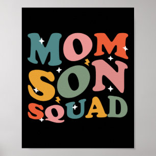 Mom Son Squad Moederdag Sons Matching Mother So Poster