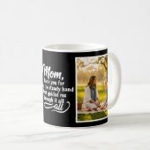 Mom Steady Hand Guided Me Script 2 Photo Black Koffiemok (Voorkant rechts)