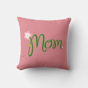 Mom Strawberry Roze Sierkussen