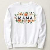 mom sweater t-shirt with flowers, minimalist desig (Design voorkant)