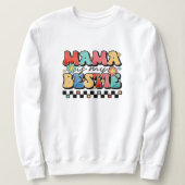 Mom sweater with floral design and retro lettering (Design voorkant)