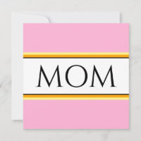 MOM Tekst  Roze Wit Sinaasappel Zwart Strepen