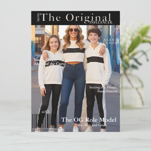 Mom: The Original Influencer' Magazine Hoesje Kaar (Staand voorkant)
