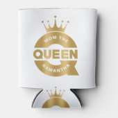 Mom The Queen Gold Creatieve Typografie Blikjeskoeler (Voorkant)