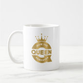 Mom The Queen Gold Creatieve Typografie Koffiemok (Links)