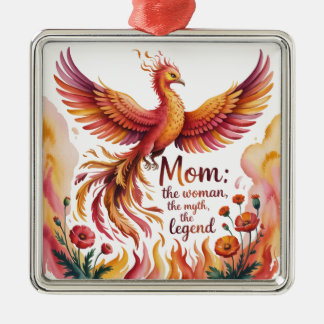 Mom: The Woman, The Myth, The Legend Metalen Ornament