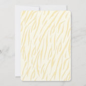 Mom Tiger & Cub Yellow 1e verjaardag Uitnodiging (Achterkant)