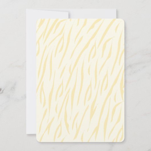 Mom Tiger & Cub Yellow 1e verjaardag Uitnodiging (Achterkant)