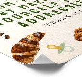 Mom to be addressee Pastries Baby shower Poster (Hoek)