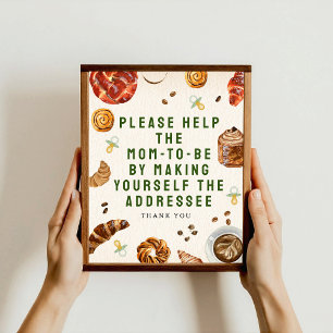 Mom to be addressee Pastries Baby shower Poster