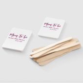 Mom to be baby shower name date pink simple minima handwaaier (Niet-gemonteerd)