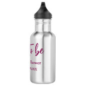 Mom to be baby shower name date pink simple minima waterfles  (Rechts)