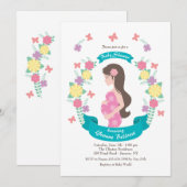 Mom-to-be Baby shower-uitnodiging Kaart (Voorkant / Achterkant)