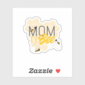 Mom TO Be Bee Themed Yellow Honey Comb Babyshower Sticker (Vel)