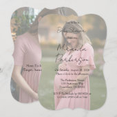 Mom-to-be Gradient Photo-Baby shower Kaart (Voorkant / Achterkant)