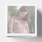 Mom-to-be Gradient Sheet Photo Baby shower Bedankdoosjes (Bovenkant)