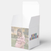 Mom-to-be Gradient Sheet Photo Baby shower Bedankdoosjes (Geopend)