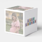 Mom-to-be Gradient Sheet Photo Baby shower Bedankdoosjes (Achterkant)