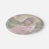 Mom-to-be Gradient Sheet Photo Baby shower Papieren Bordje (Gekanteld)