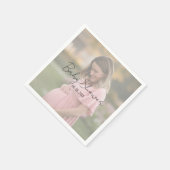 Mom-to-be Gradient Sheet Photo Baby shower Servet (Hoek)