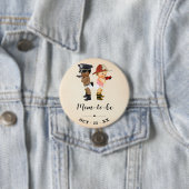 Mom to Be Little Recruit Baby Shower Button (In situ)