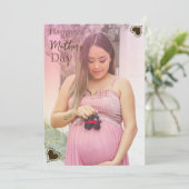 Mom-to-be Moederdag-fotokaart Feestdagenkaart (Staand voorkant)