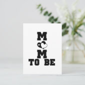 MOM to Be - Zwarte Tekst Briefkaart (Staand voorkant)