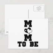 MOM to Be - Zwarte Tekst Briefkaart (Voorkant / Achterkant)