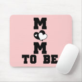 MOM to Be - Zwarte Tekst Muismat (Met muis)