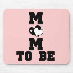 MOM to Be - Zwarte Tekst Muismat