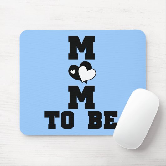 MOM to Be - Zwarte Tekst Muismat (Met muis)