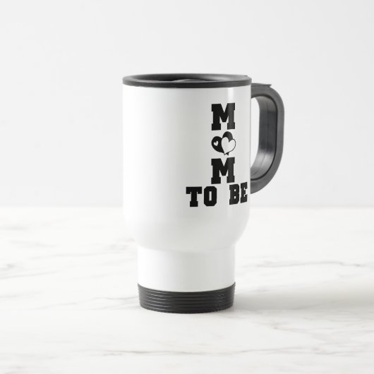 MOM to Be - Zwarte Tekst Reisbeker (Voorkant rechts)